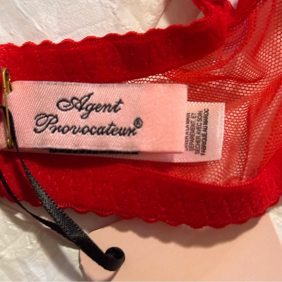 New Agent Provocateur Lorna Bra Color Red/Fire Size 34D - Picture 10 of 15
